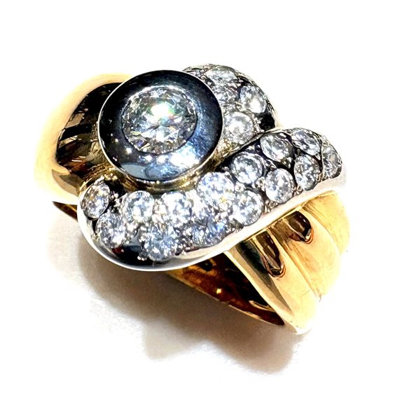 Anneau Sommer Femme Anni '80 in Or jaune Diamante 0.27 Ct FANTASY DIA CT 0.27-0.55 G/VS - FANTASY DIA CT 0.27-0.55 G/VS